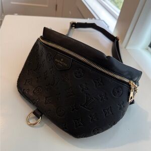 Bum Bum Bag Black Monogram Women's Belt Bag